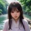 香蕉视频用户小鱼头像，年轻女性，二次元风格，紫色背景